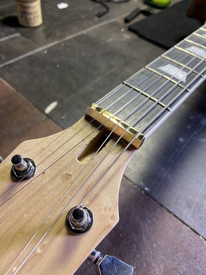 JD.Moon Electric Guitar Nut Brass 6 String Slotted For Les Paul Epiphone Guitar Parts 42mm - Image 4